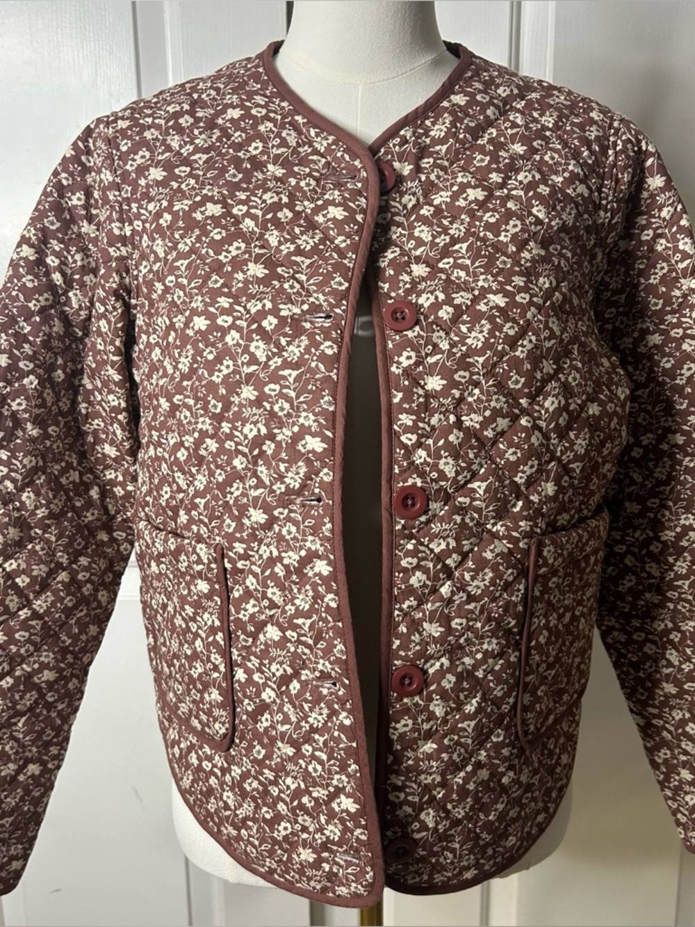 NWT (size S) MARKET & SPRUCE Patterned Quilted Jacket - Picture 4 of 10